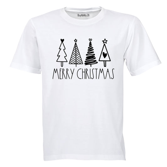Merry Christmas Trees - Adults - T-Shirt - BuyAbility South Africa