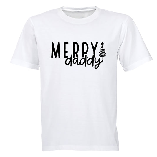 Merry Daddy - Christmas Tree - Adults - T-Shirt - BuyAbility South Africa