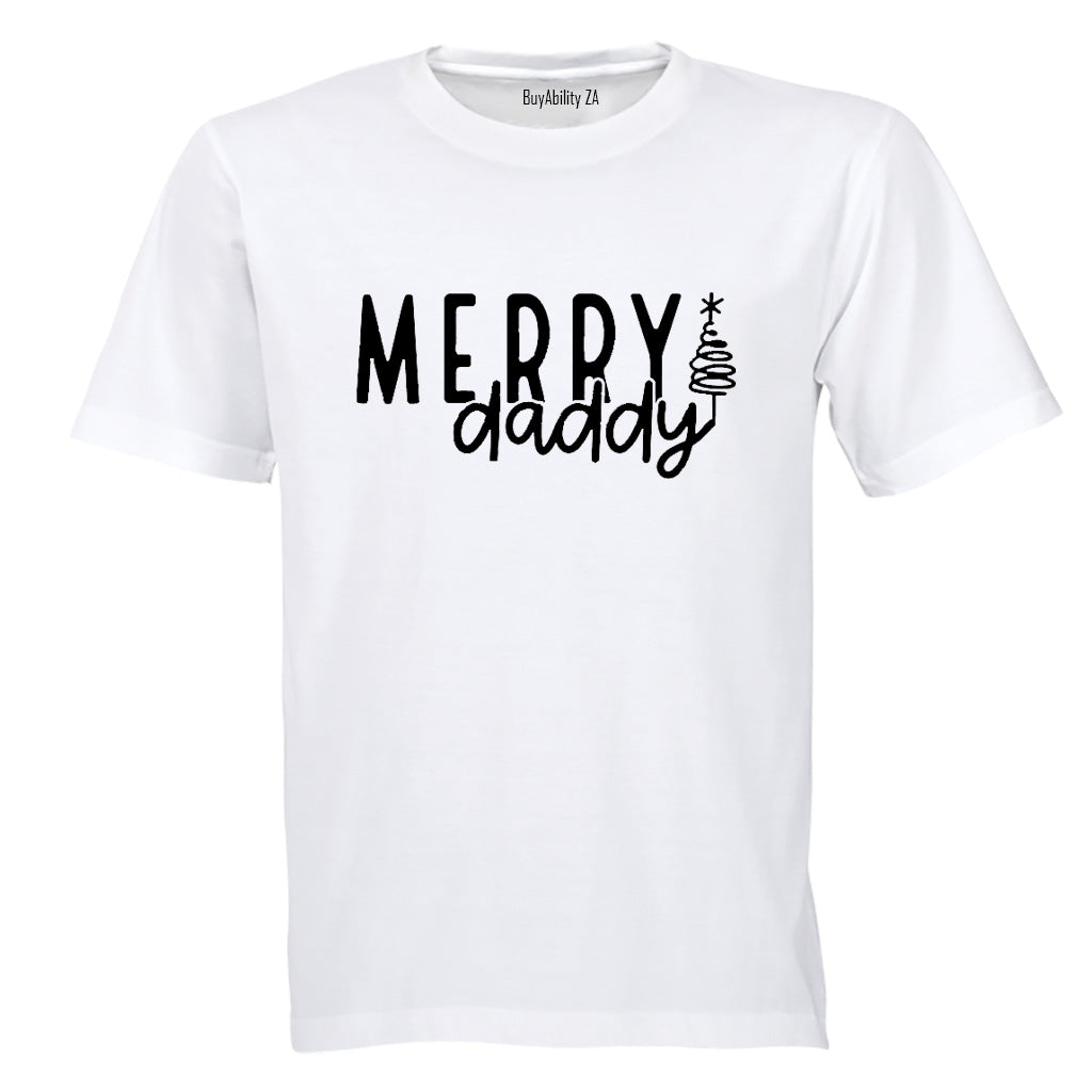 Merry Daddy - Christmas Tree - Adults - T-Shirt