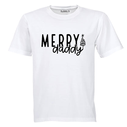 Merry Daddy - Christmas Tree - Adults - T-Shirt