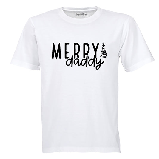 Merry Daddy - Christmas Tree - Adults - T-Shirt