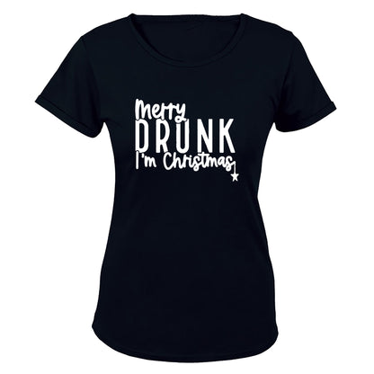 Merry Drunk - Christmas - Ladies - T-Shirt - BuyAbility South Africa