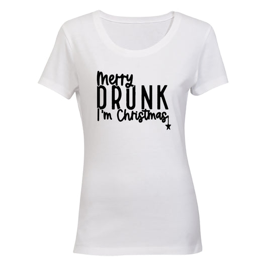 Merry Drunk - Christmas - Ladies - T-Shirt - BuyAbility South Africa