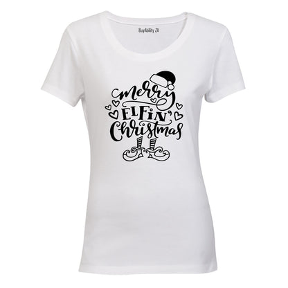 Merry Elf Christmas - Ladies - T-Shirt