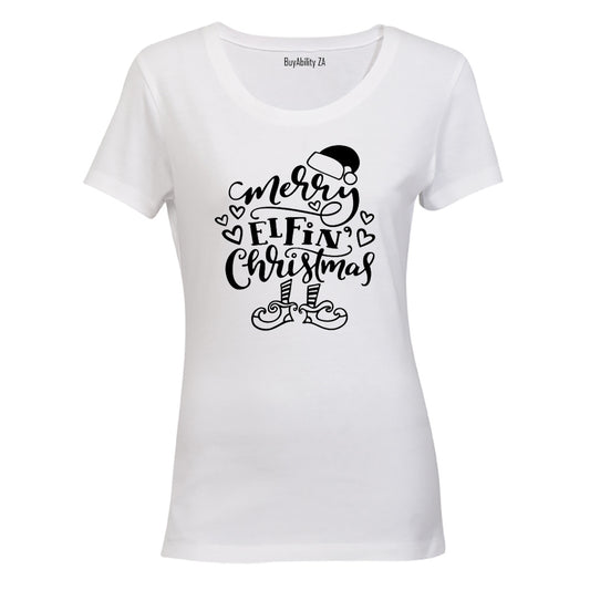 Merry Elf Christmas - Ladies - T-Shirt