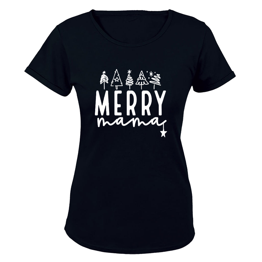 Merry Mama - Christmas Trees - Ladies - T-Shirt - BuyAbility South Africa