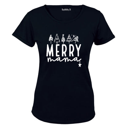 Merry Mama - Christmas Trees - Ladies - T-Shirt