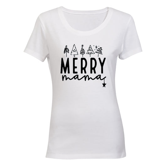 Merry Mama - Christmas Trees - Ladies - T-Shirt - BuyAbility South Africa