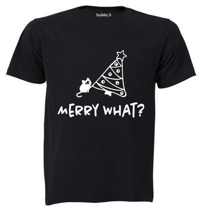 Merry What - Christmas - Adults - T-Shirt