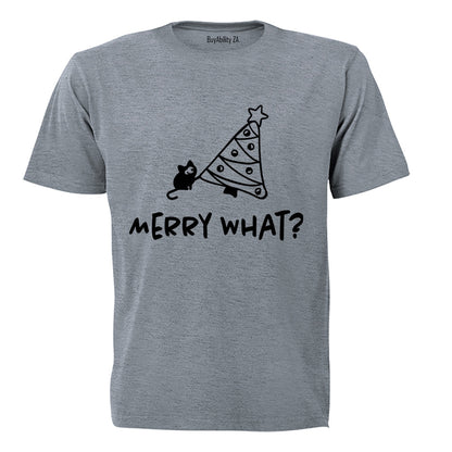 Merry What - Christmas - Adults - T-Shirt