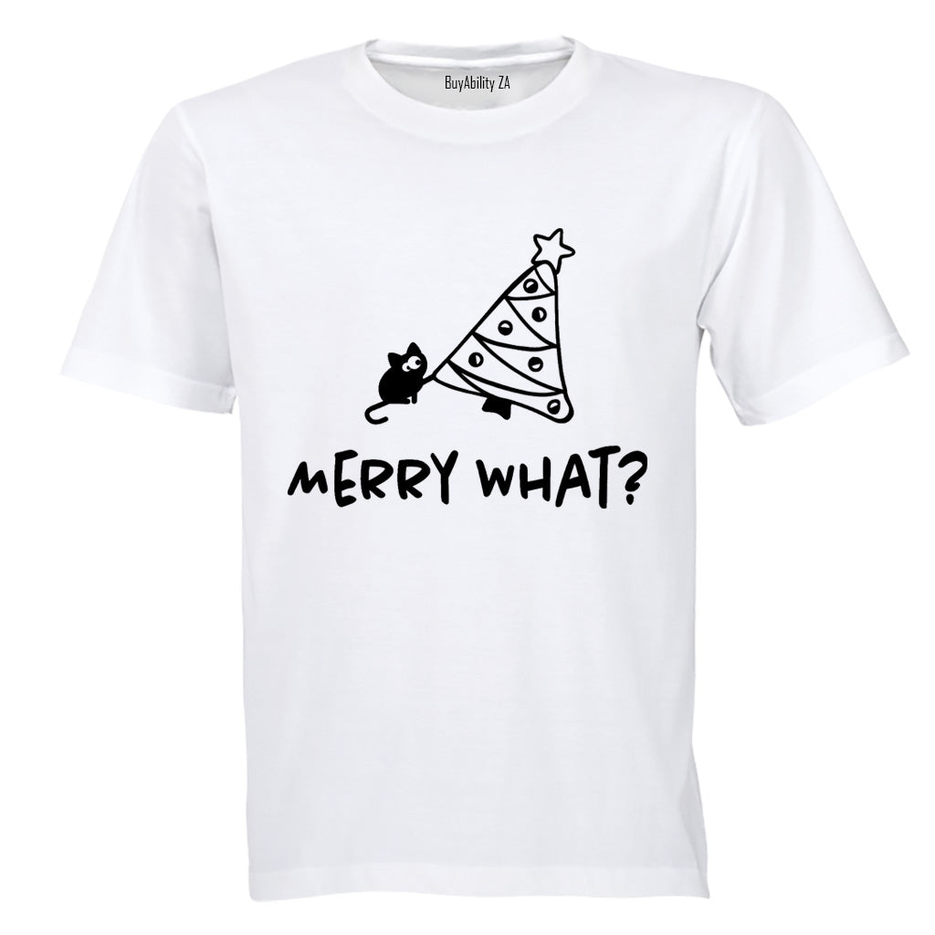 Merry What - Christmas - Adults - T-Shirt