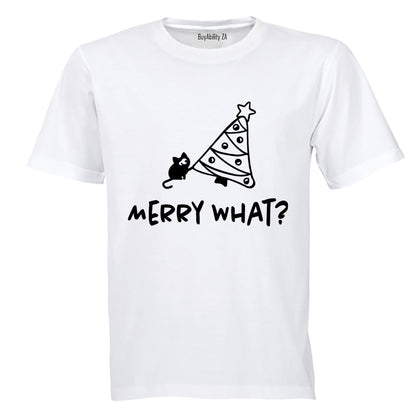Merry What - Christmas - Adults - T-Shirt