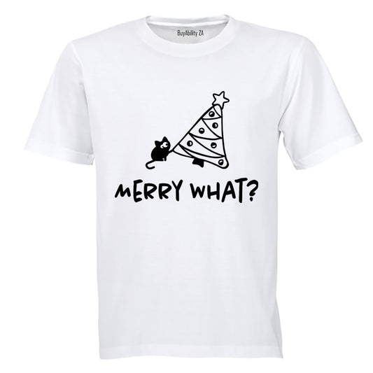 Merry What - Christmas - Adults - T-Shirt