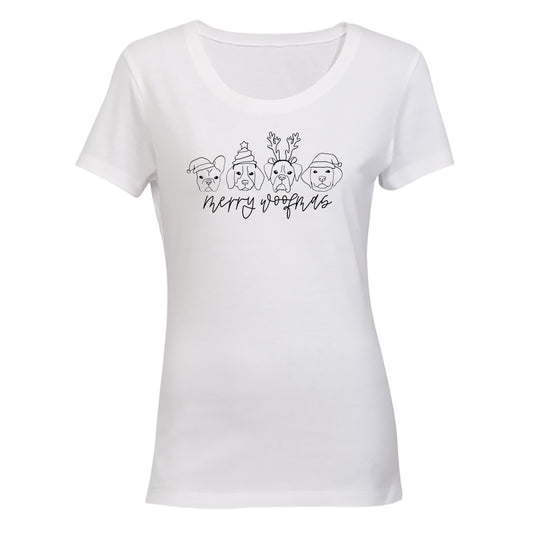 Merry Woofmas - Christmas - Ladies - T-Shirt - BuyAbility South Africa