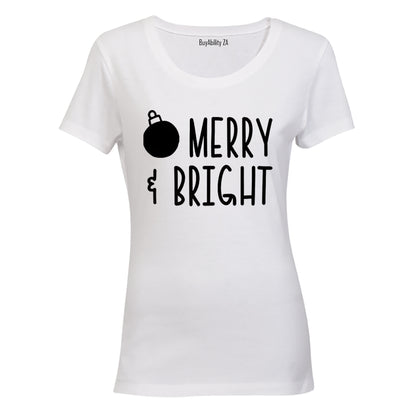 Merry & Bright - Christmas - Ladies - T-Shirt