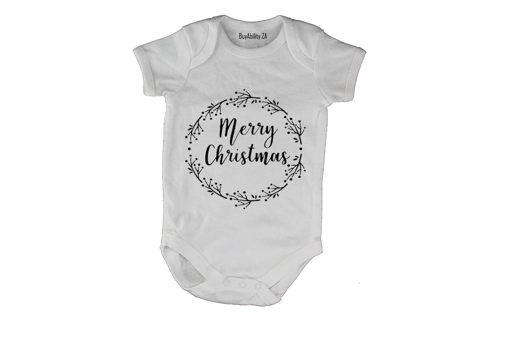 Merry Christmas - Circular - Baby Grow