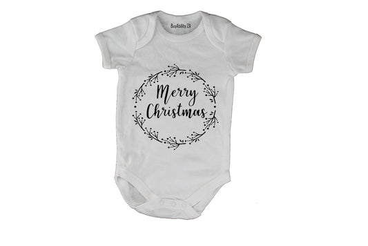 Merry Christmas - Circular - Baby Grow