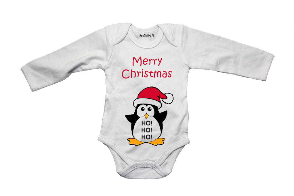 Merry Christmas - Penguin! - Baby Grow