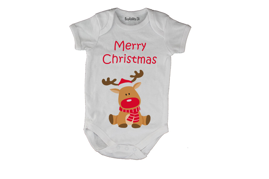 Merry Christmas - Reindeer! - Baby Grow - BuyAbility