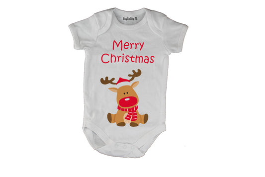 Merry Christmas - Reindeer! - Baby Grow