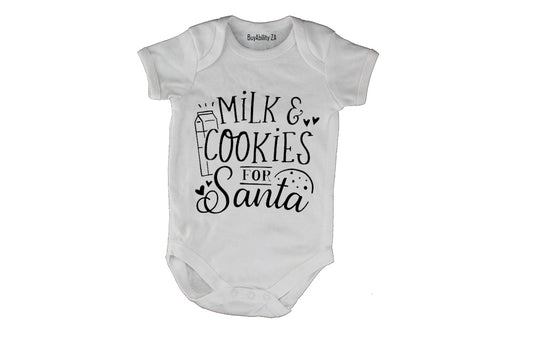 Milk and Cookies for Santa - Christmas - Baby Grow