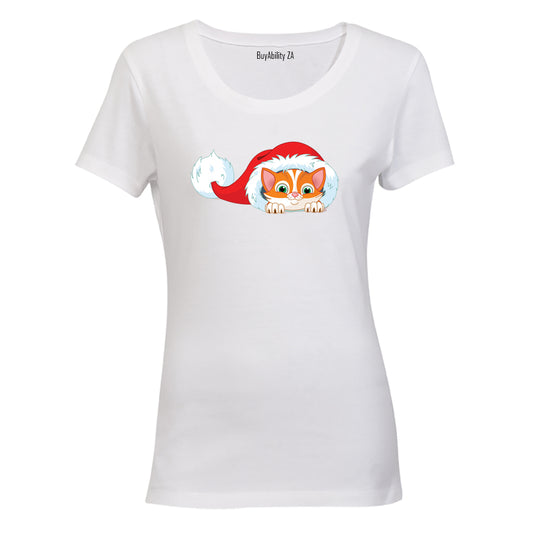 Mischief Christmas Kitten - Ladies - T-Shirt