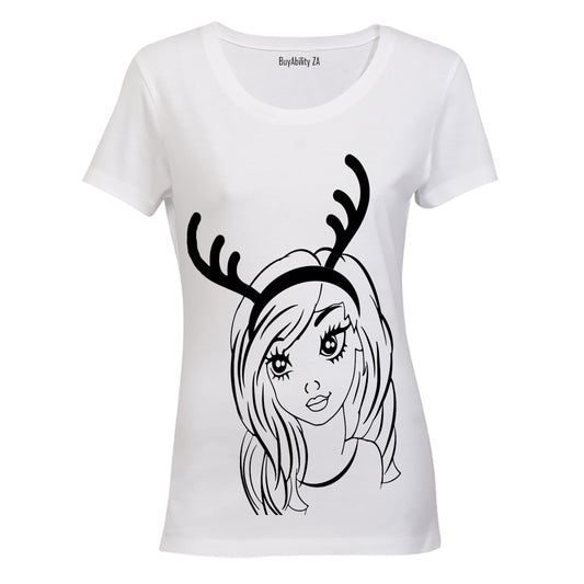 Miss Reindeer - Ladies - T-Shirt