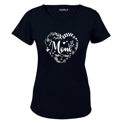 Mom - Heart Wreath - Ladies - T-Shirt