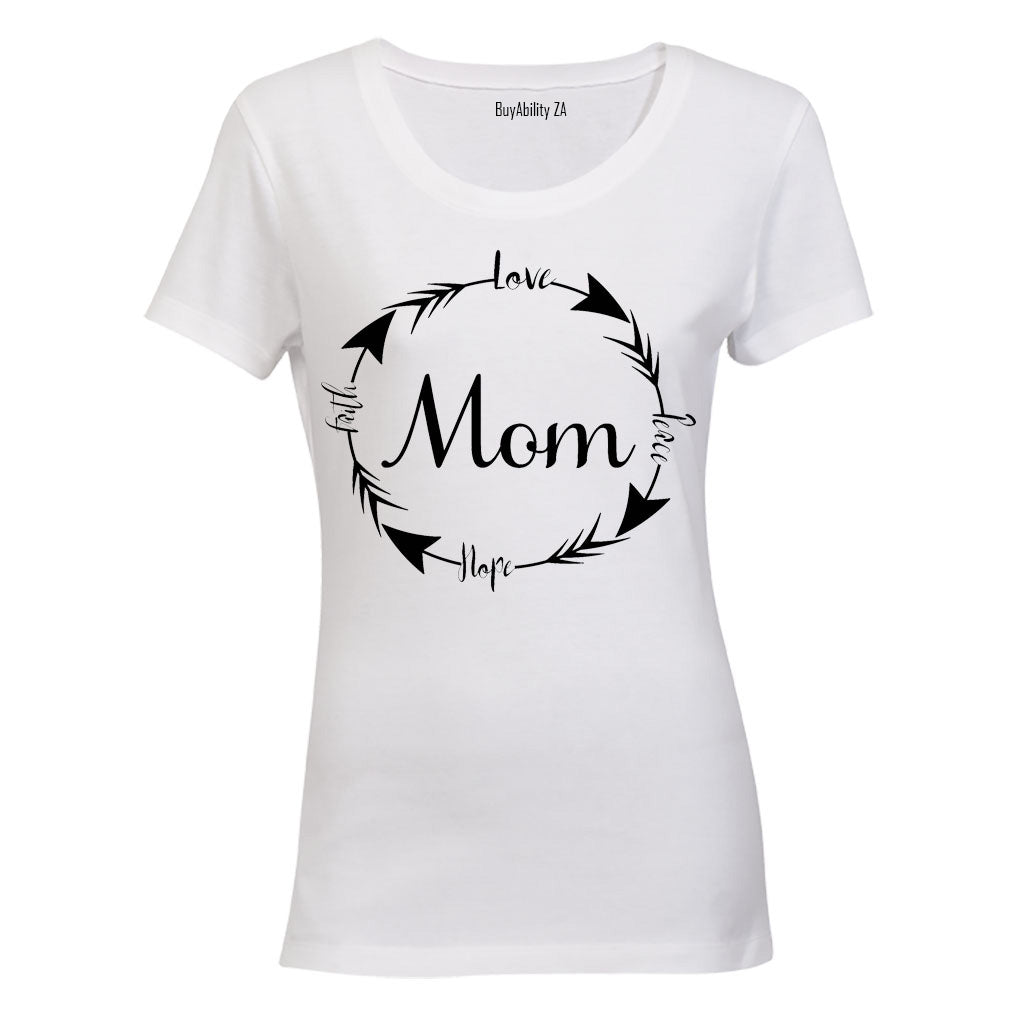Mom - Love. Peace. Hope - Ladies - T-Shirt