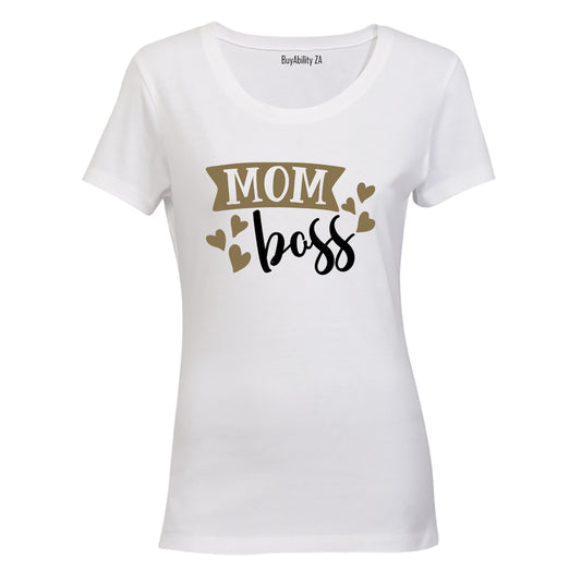Mom. Boss - Gold - Ladies - T-Shirt