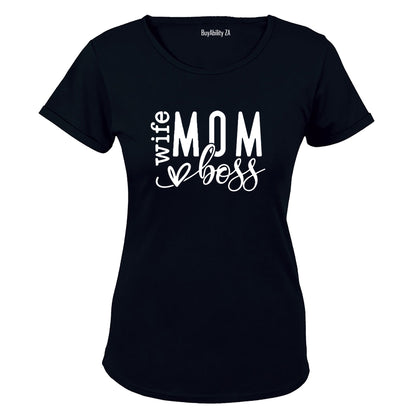 Mom. Wife. Boss - Ladies - T-Shirt