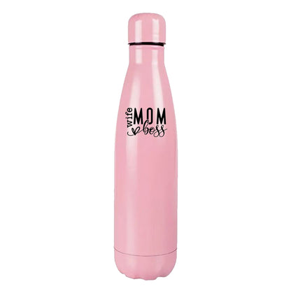 Mom Boss - 500ml Pink Stainless Steel Bottle
