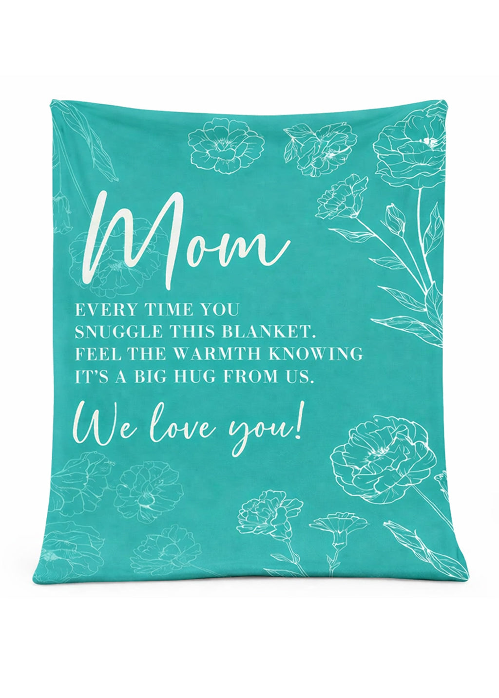 Mom "We Love You" Blanket - 150cm x 130cm - BuyAbility