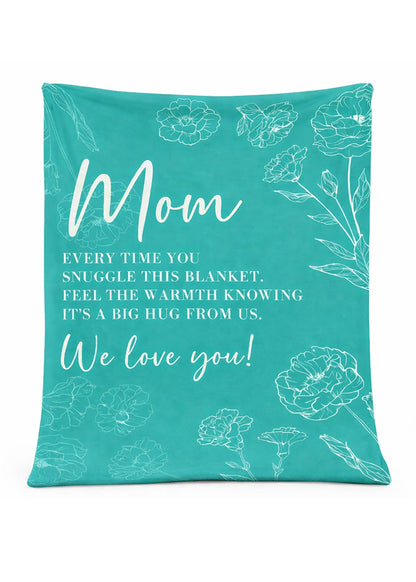 Mom "We Love You" Blanket - 150cm x 130cm - BuyAbility