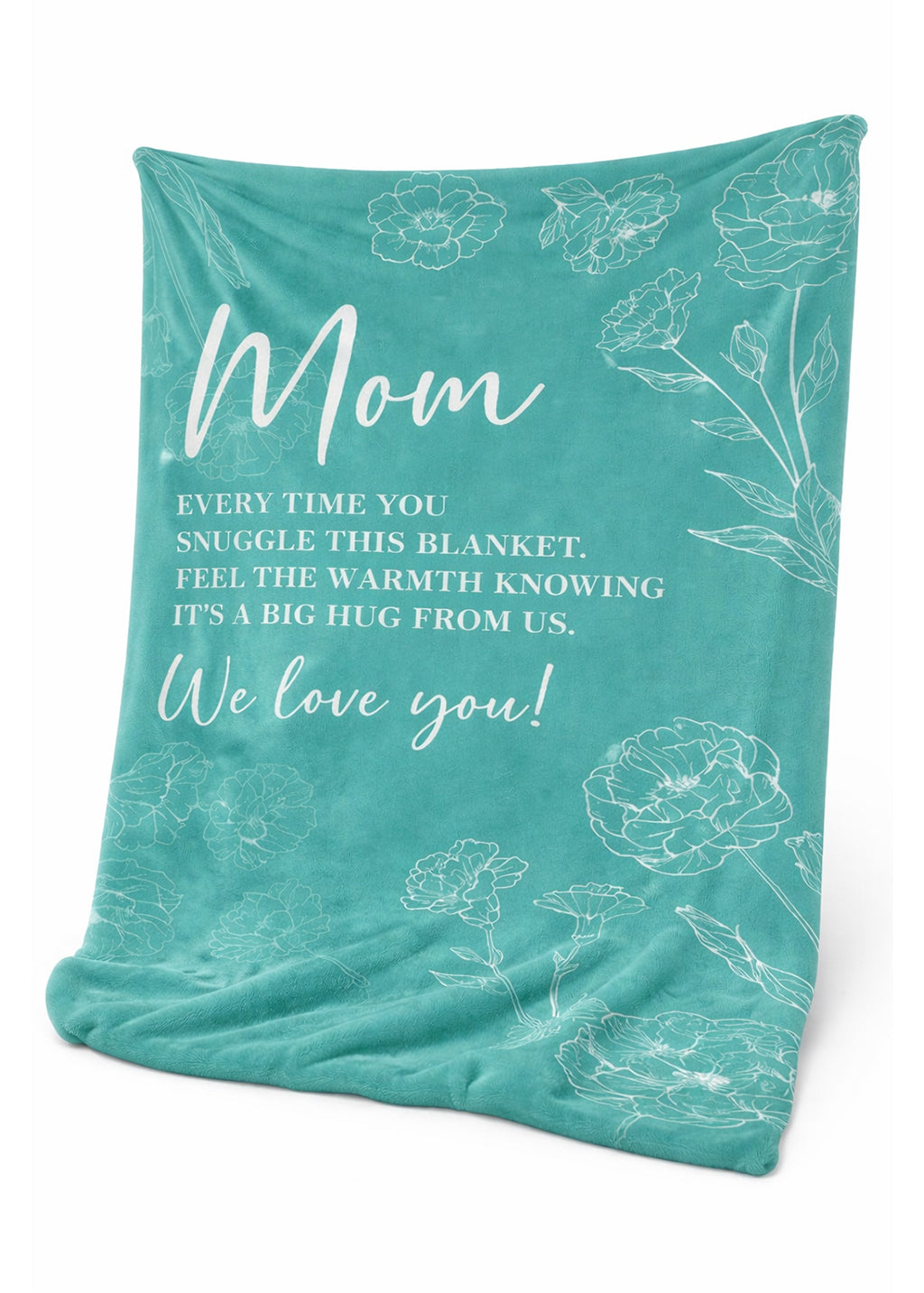 Mom "We Love You" Blanket - 150cm x 130cm - BuyAbility