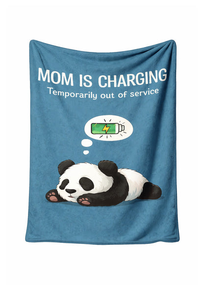 "Mom Is Charging" Blanket - 180 x 140cm - BuyAbility