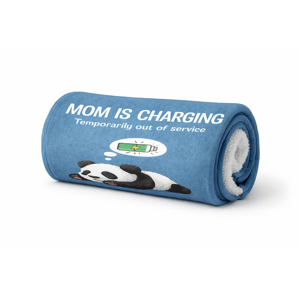 "Mom Is Charging" Blanket - 180 x 140cm - BuyAbility