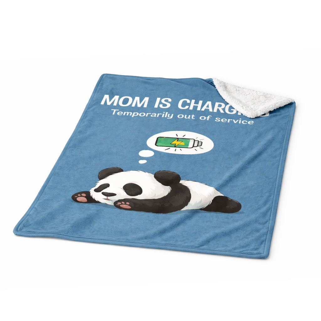 "Mom Is Charging" Blanket - 180 x 140cm - BuyAbility