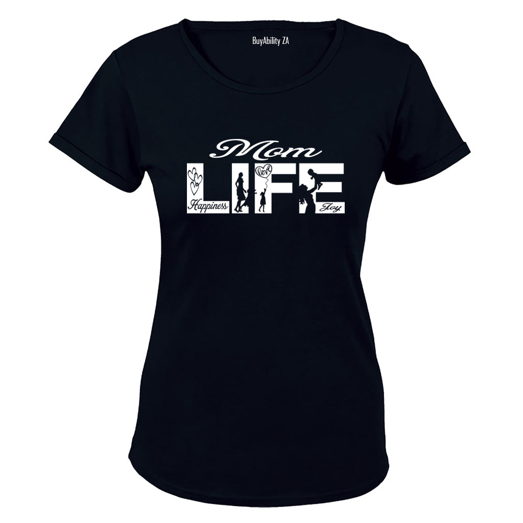 Mom Life - Silhouette - Ladies - T-Shirt - BuyAbility