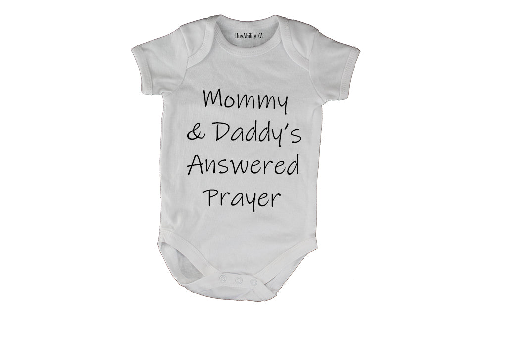 Mommy and Daddy's Answered Prayer - Baby Grow - BuyAbility