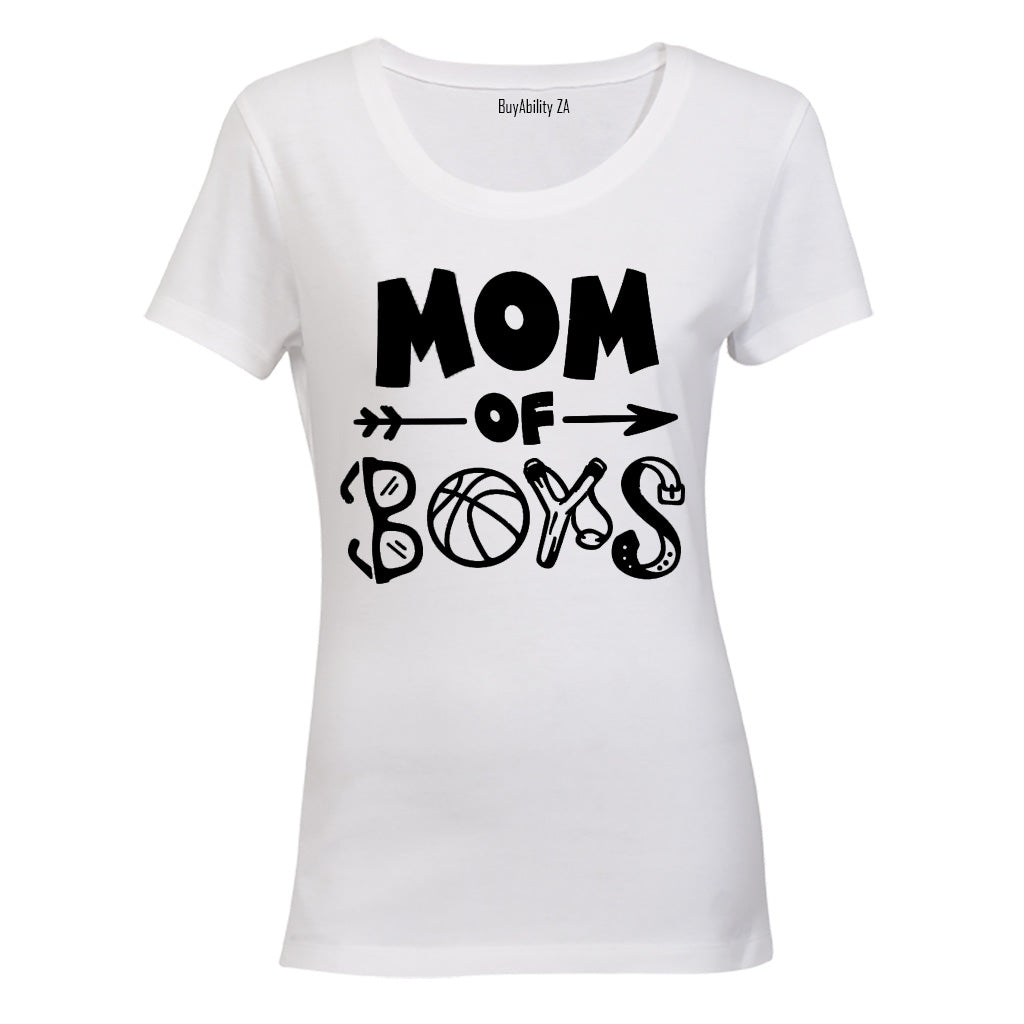 Mom of Boys - Boy Things - Ladies - T-Shirt