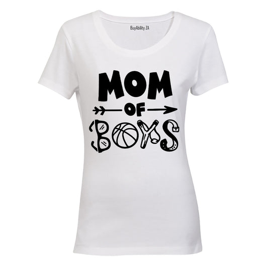 Mom of Boys - Boy Things - Ladies - T-Shirt
