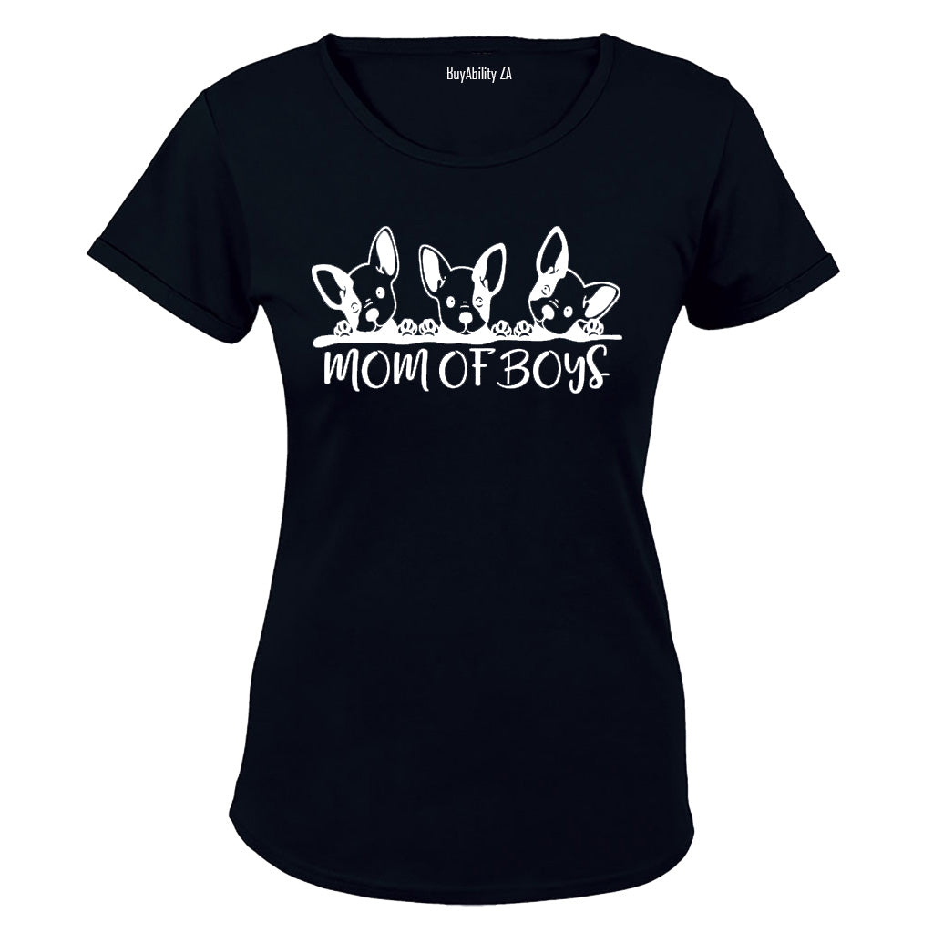 Mom of Boys - Dogs - Ladies - T-Shirt
