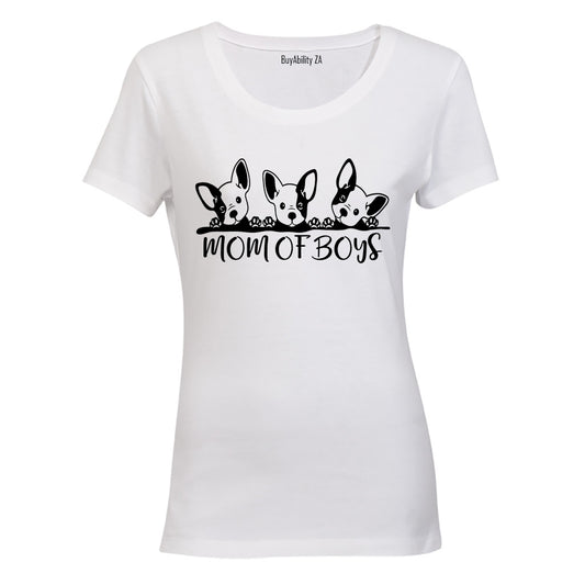 Mom of Boys - Dogs - Ladies - T-Shirt