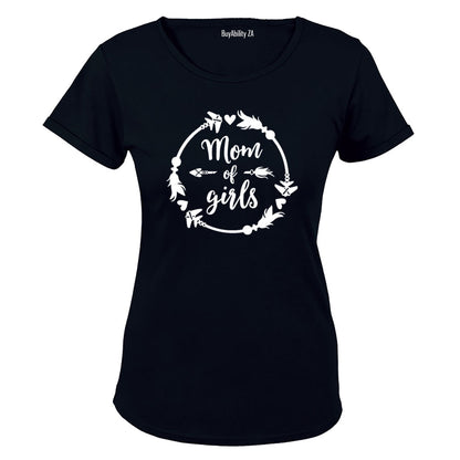 Mom of Girls - Circular - Ladies - T-Shirt