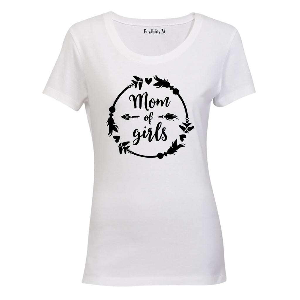 Mom of Girls - Circular - Ladies - T-Shirt