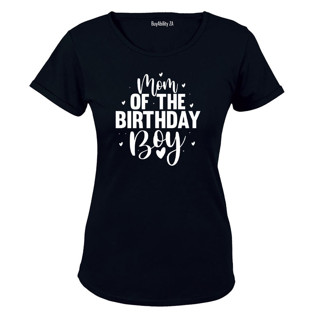Mom of the Birthday Boy - Hearts - Ladies - T-Shirt