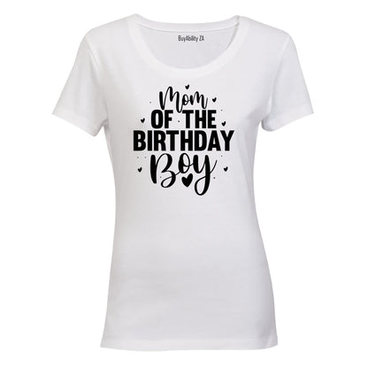 Mom of the Birthday Boy - Hearts - Ladies - T-Shirt