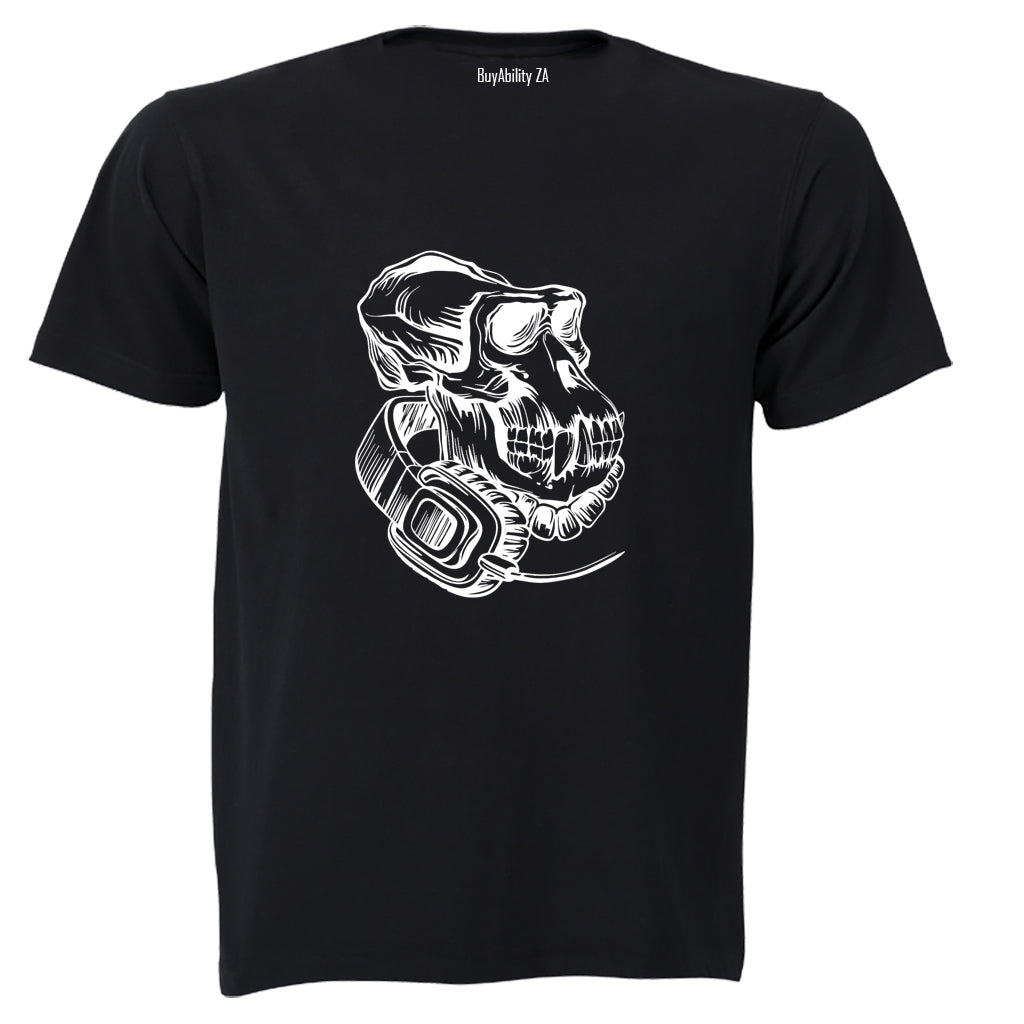 Monkey Skull - Headphones - Adults - T-Shirt