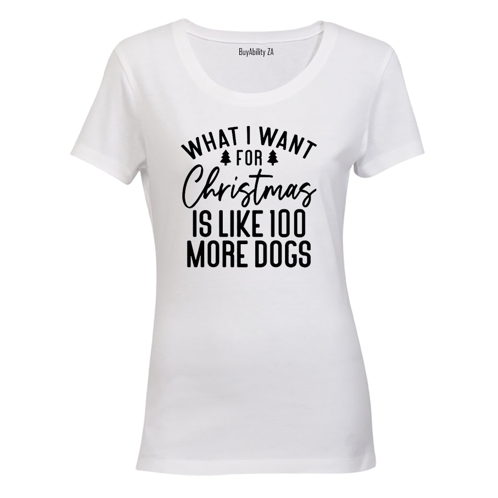 More Dogs - Christmas - Ladies - T-Shirt